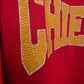 Faux Texture/Glitter Chiefs Sweatshirt Red