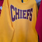 Faux Texture/Glitter Chiefs Sweatshirt Gold