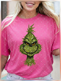 Faux Yarn Sequin Grinch Tee
