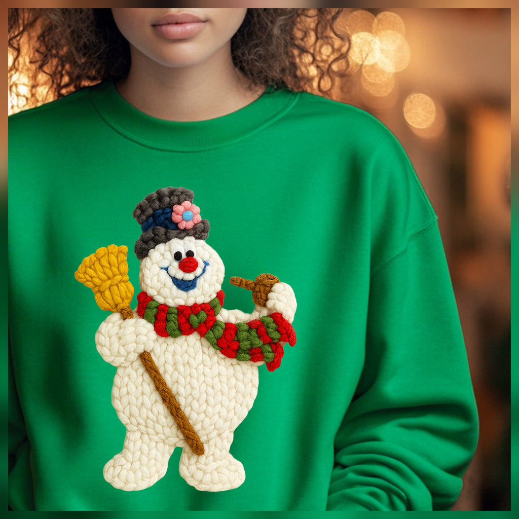 Faux Yarn Frosty Sweatshirt