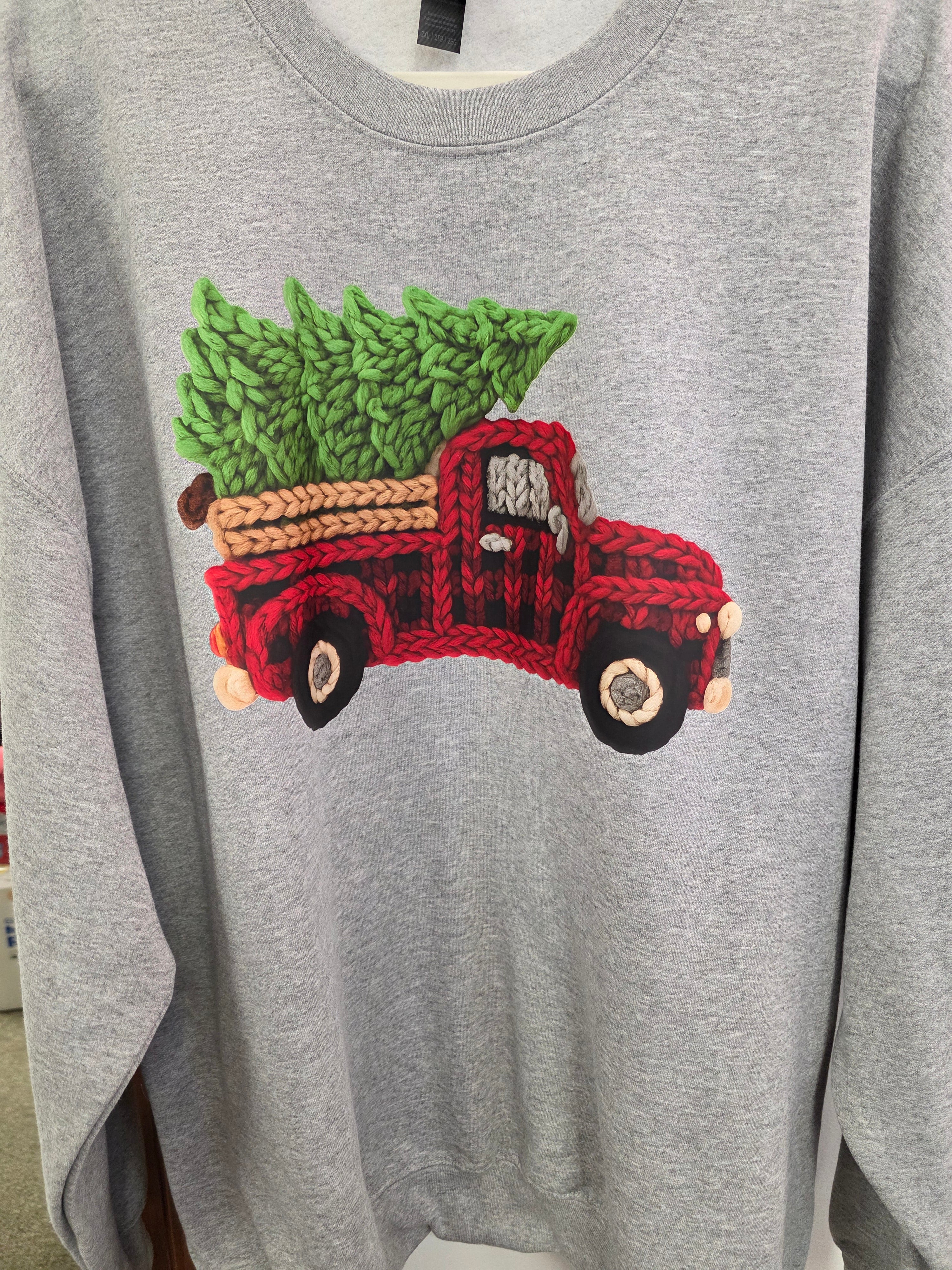 Buffalo Plaid Truck Sweatshirt