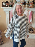 B/W Stripe Pullover