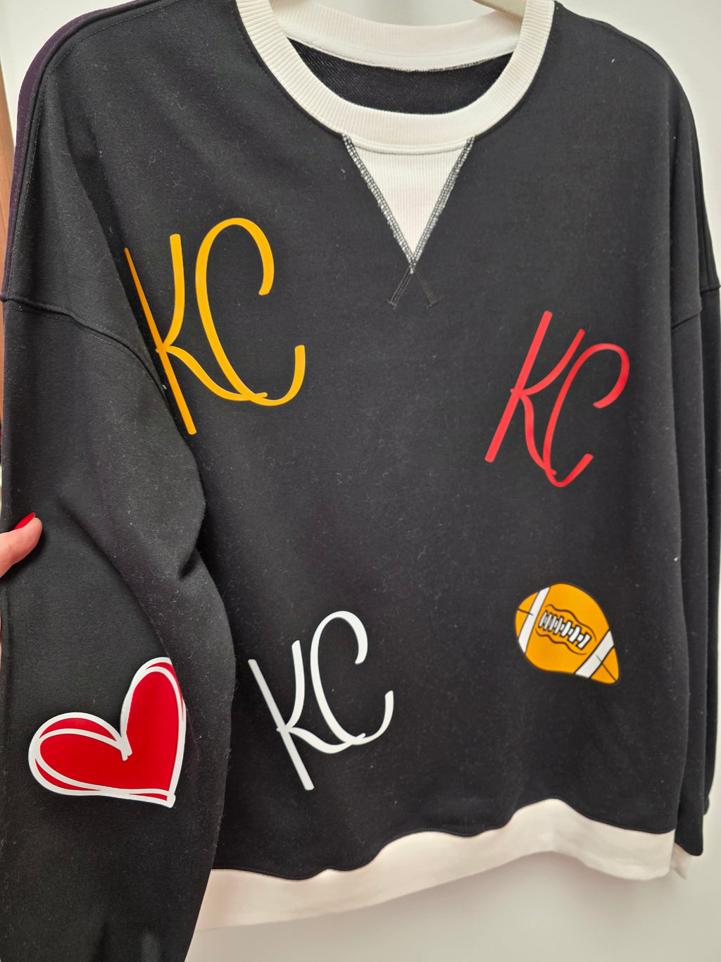 KC Black French Terry Pullover