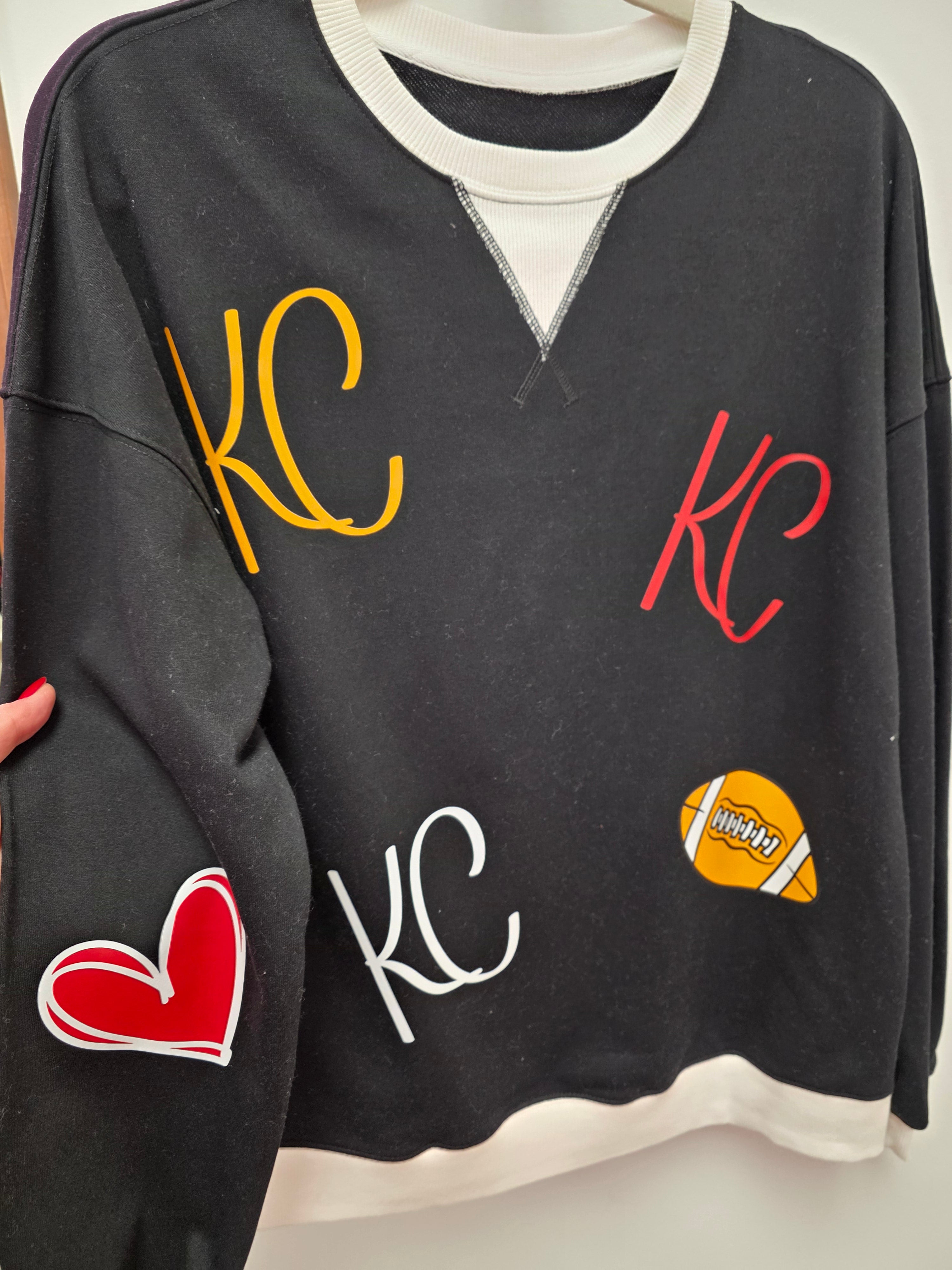 KC Black French Terry Pullover