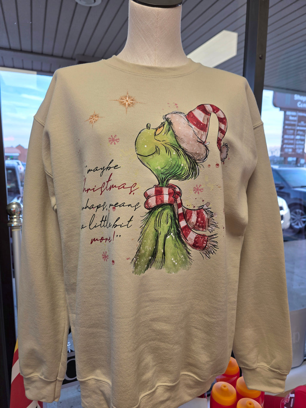 A Little Bit More Grinch Sand Sweatshirt