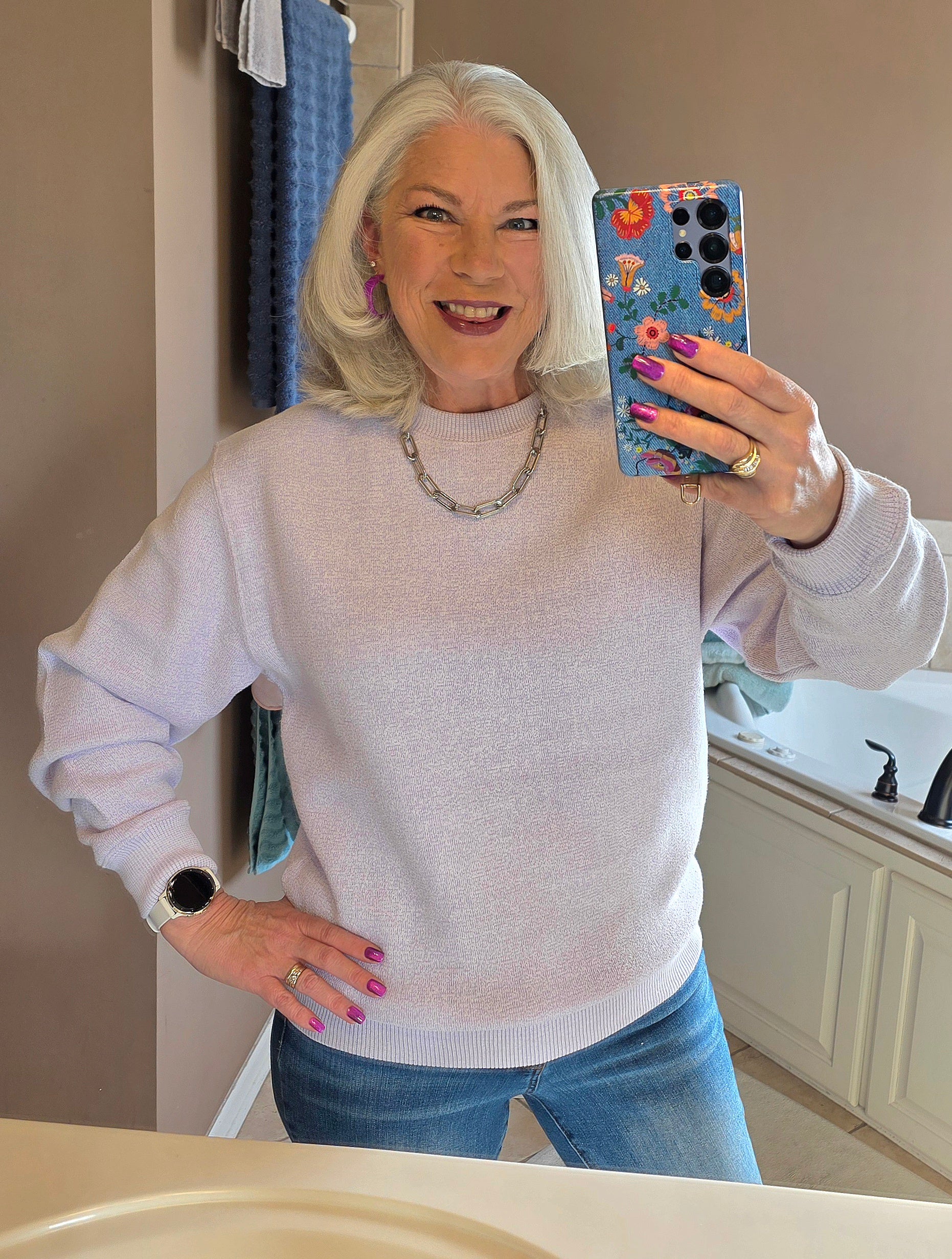 Cape Cod Sweater Sweatshirt Crewneck Lilac