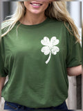 Pocket Distressed Shamrock Tee/Sweatshirt *PREORDER*
