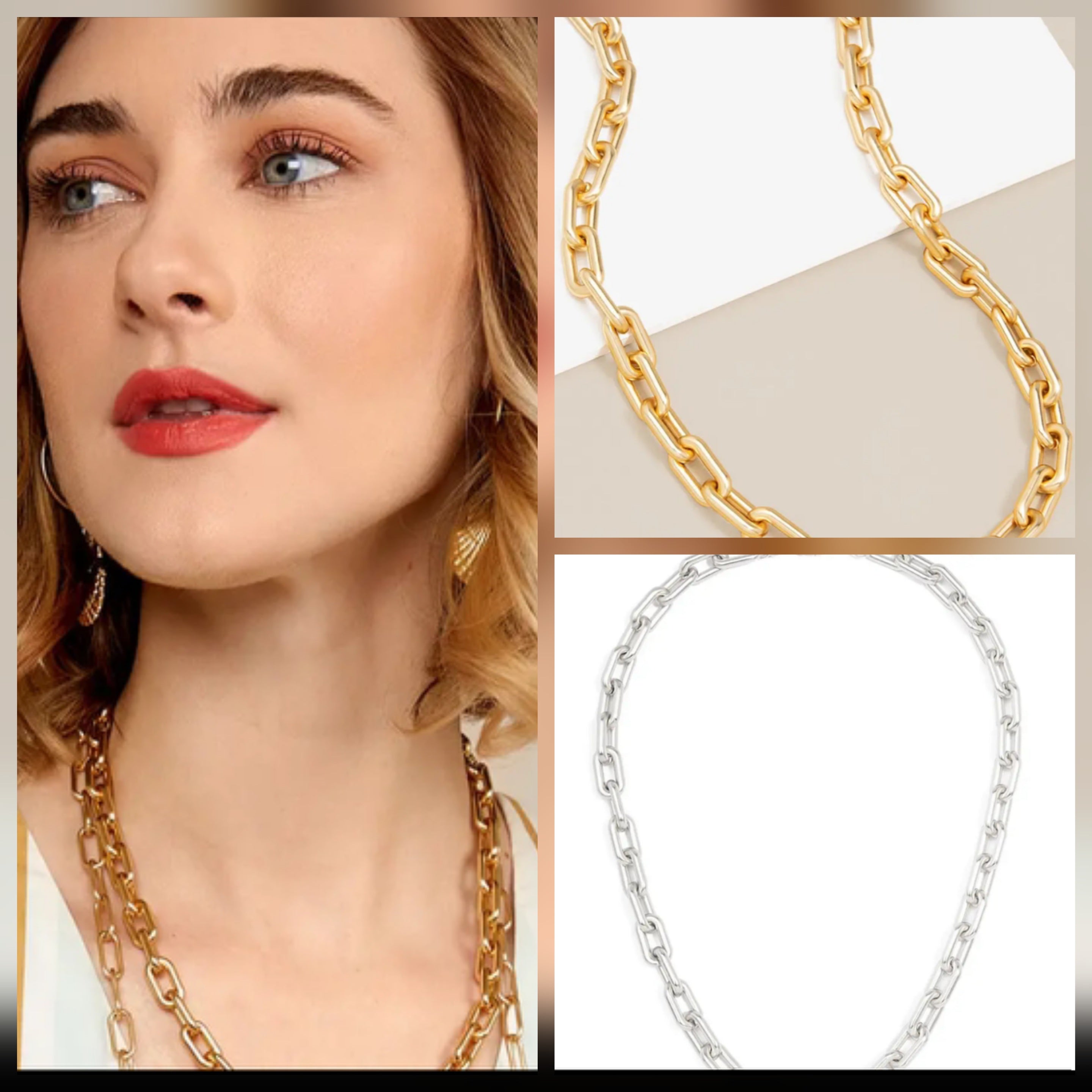 Zenzii 18k Plated Chunky Link Necklace