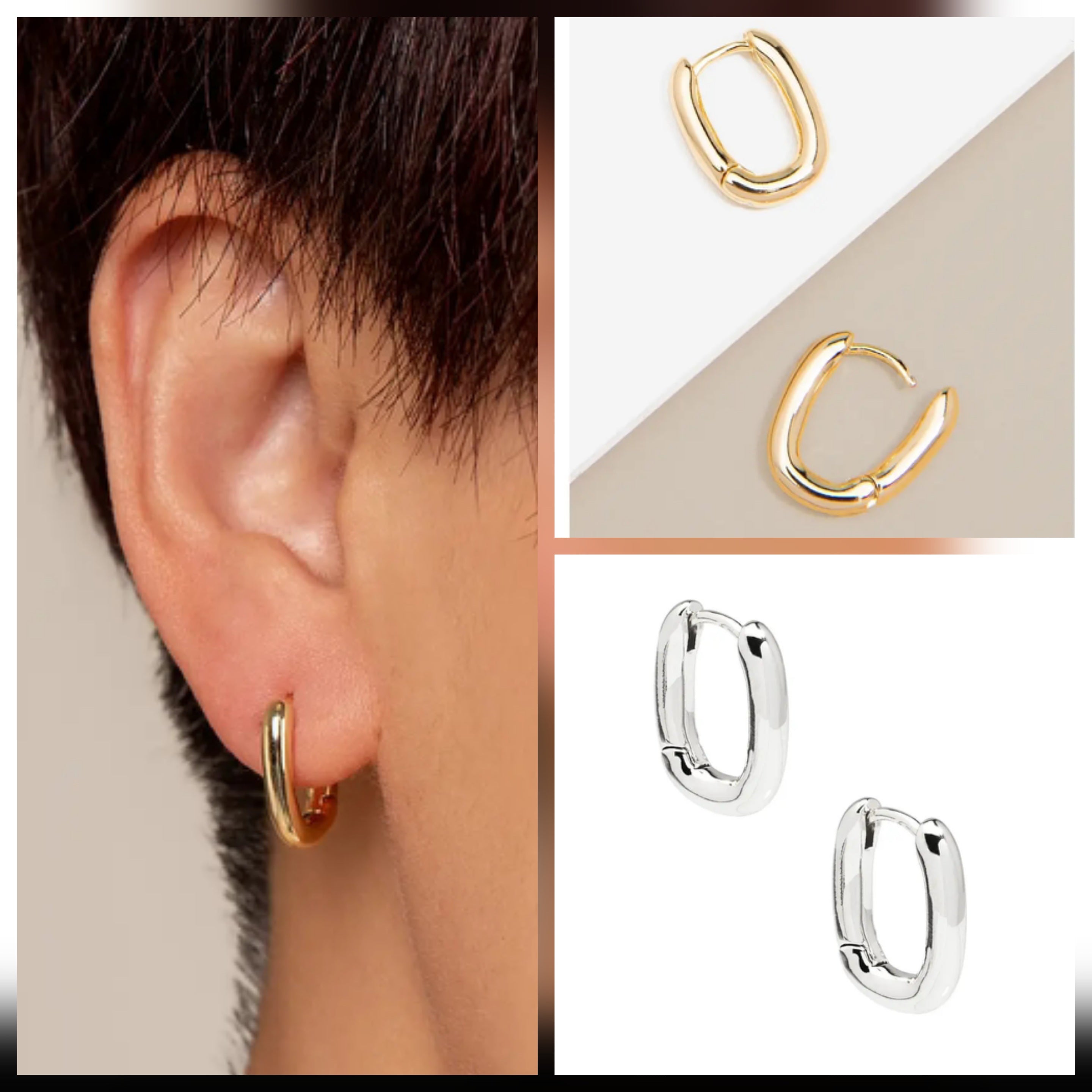 Zenzii Small U-Shaped Huggie Earrings