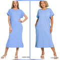 Zenana Cotton Midi Dress Cornflower Blue