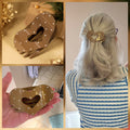 Polka Dot Heart Large Hair Clip