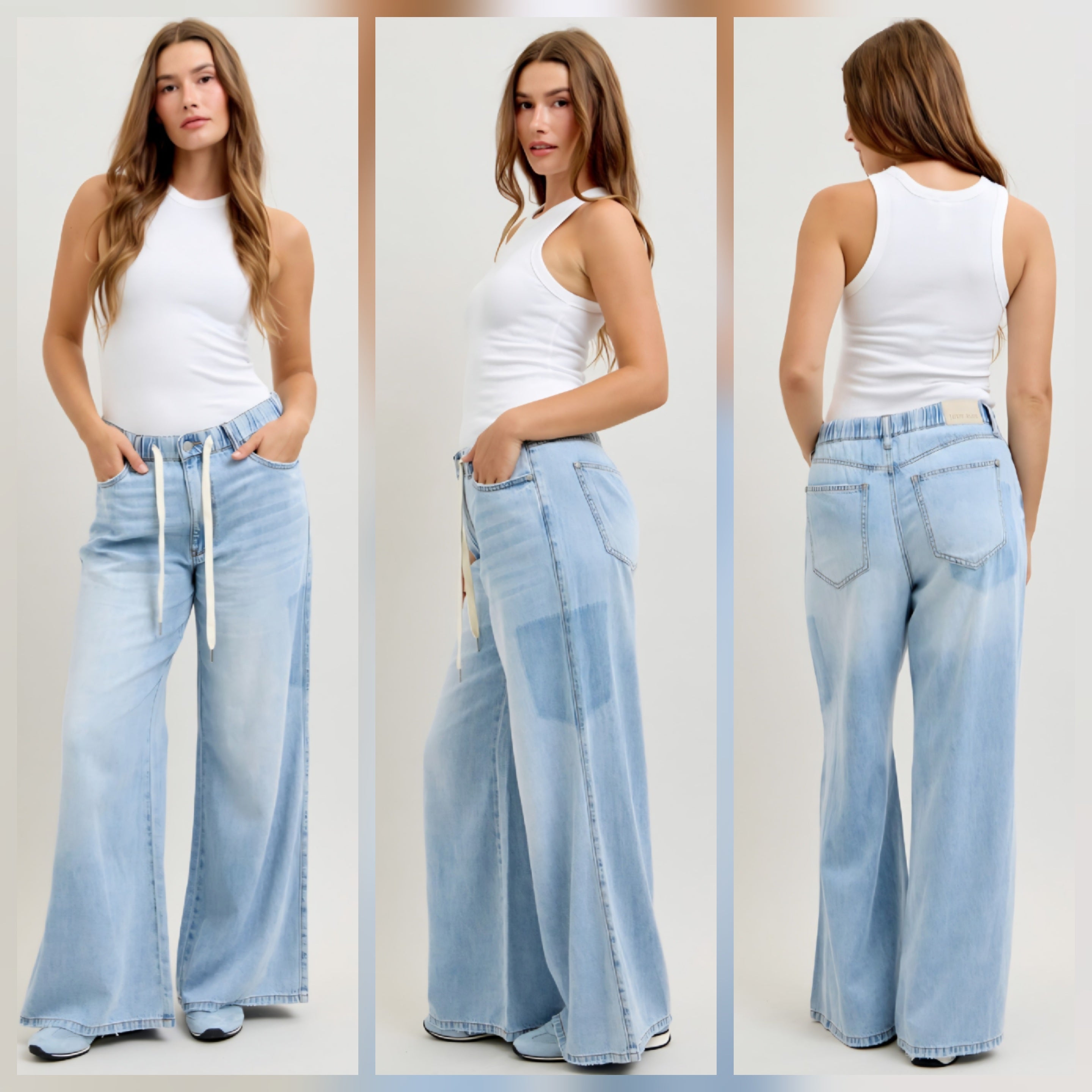 Judy Blue Featherweight Light Plazzo Jean
