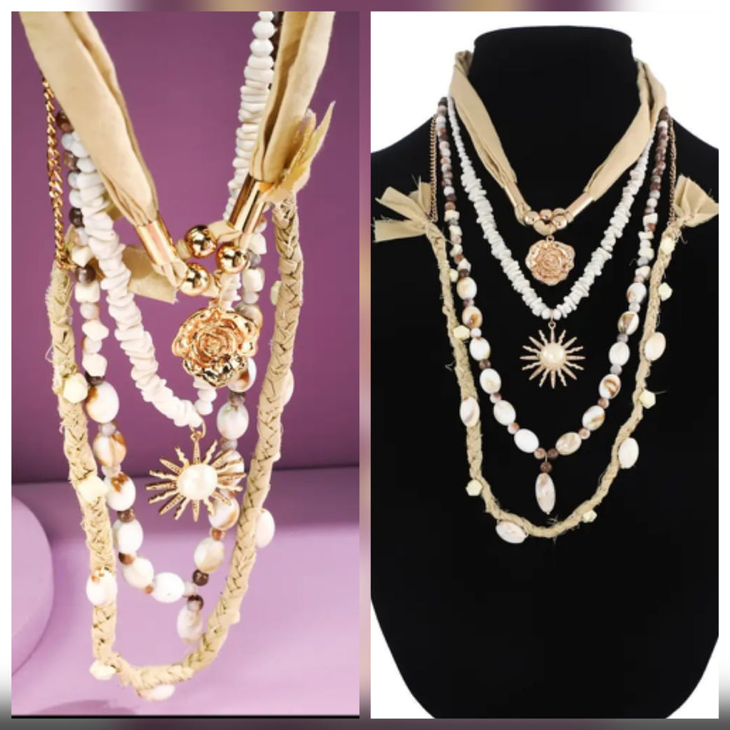 Golden Sun Multi Layer Necklace
