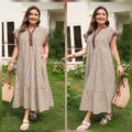 Brown Stripe Plus Size Maxi Dress *PREORDER*