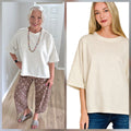 Scuba Round Neck Tunic Heather Vanilla