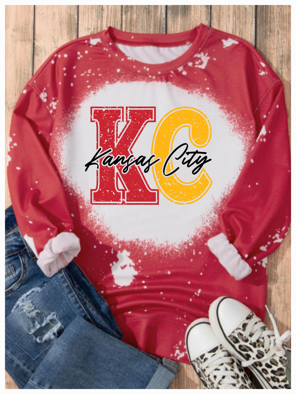 Bleached Performance Pullover Red *PREORDER*