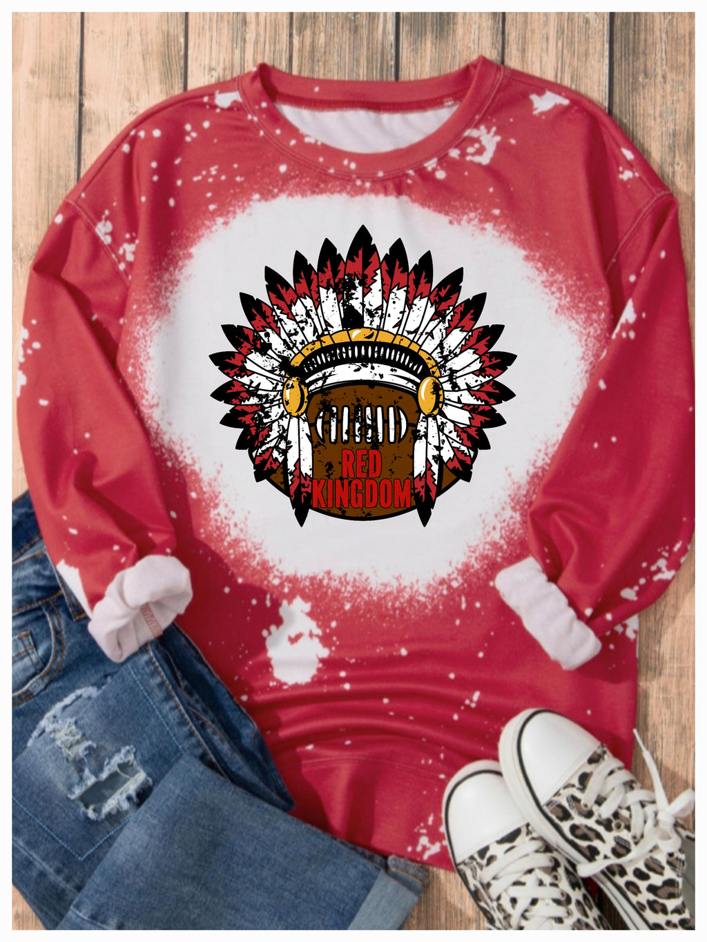 Bleached Performance Pullover Red *PREORDER*