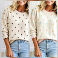 Cotton Knit Polka Dot LS Sweater *PREORDER*