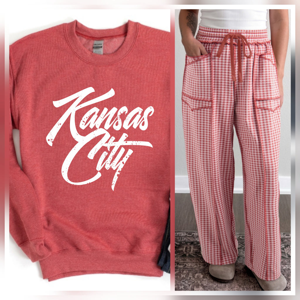 KC Heather Red Sweatshirt *PREORDER*