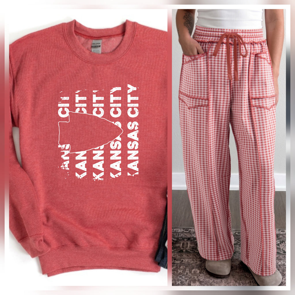 KC Heather Red Sweatshirt *PREORDER*