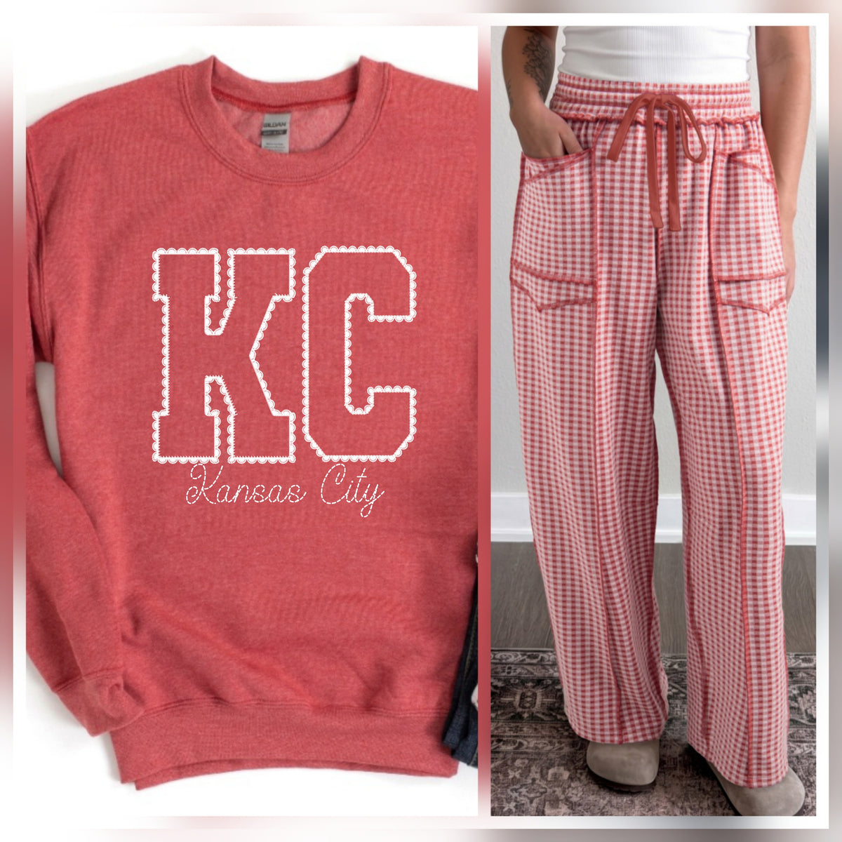 KC Heather Red Sweatshirt *PREORDER*