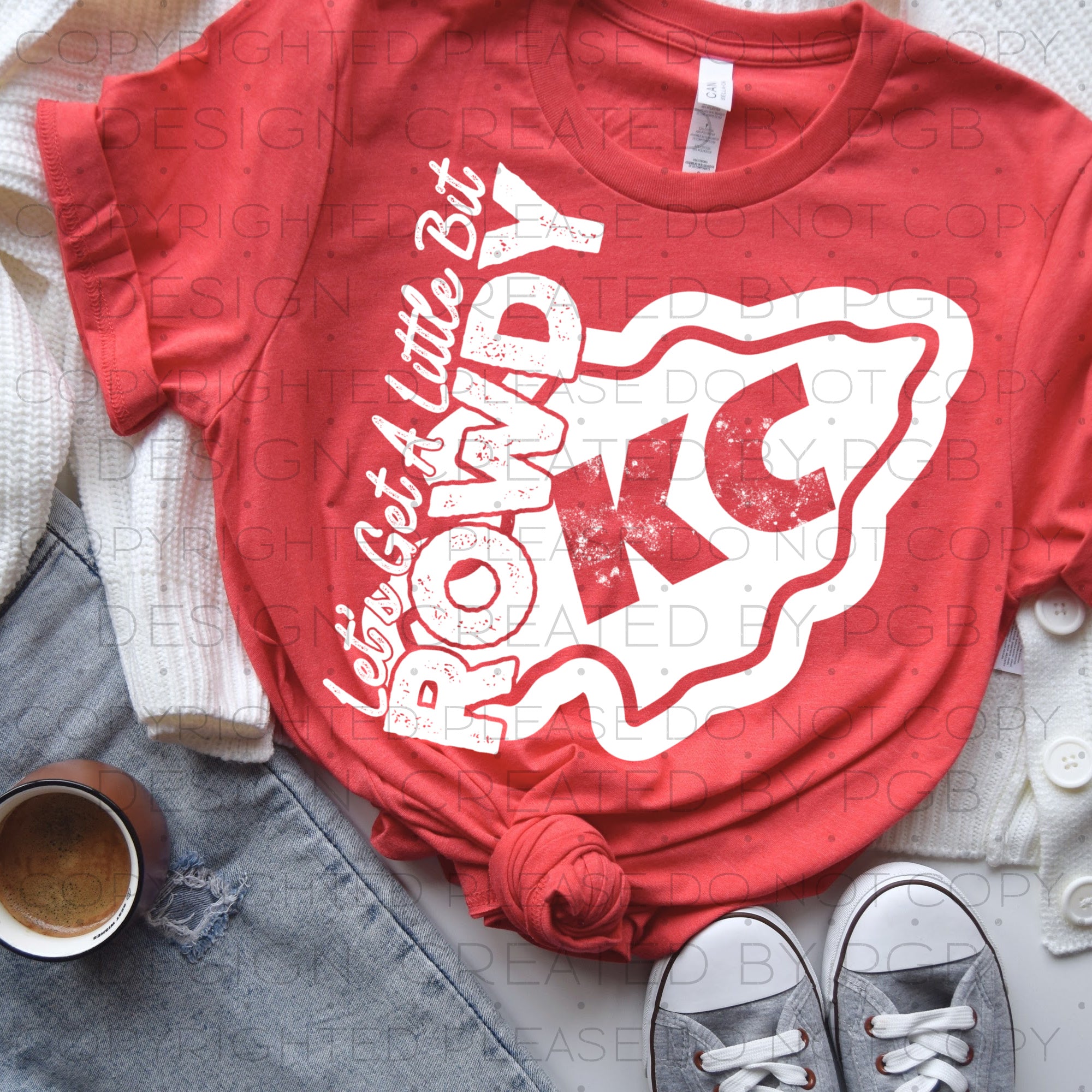 KC Rowdy White Tee or Sweatshirt *PREORDER*