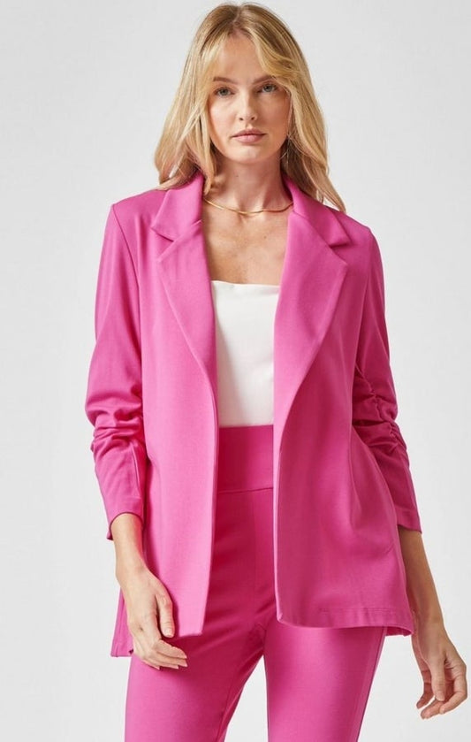 Dear Scarlett Magic Stretch Blazer Hot Pink