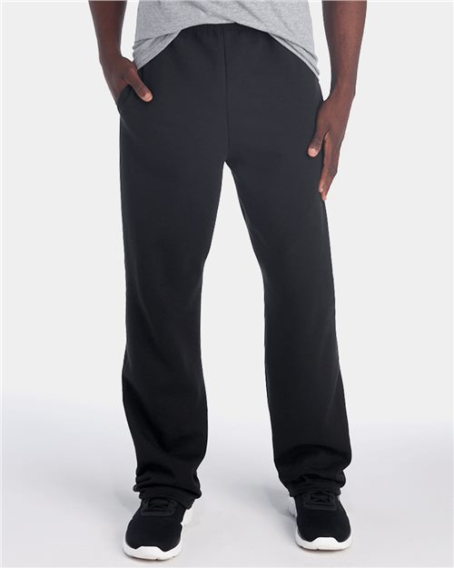 Straight Leg Fleece Pant Black