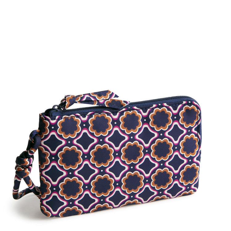 Zip Wristlet Lattice Florets Nylon Twill *Final Sale*