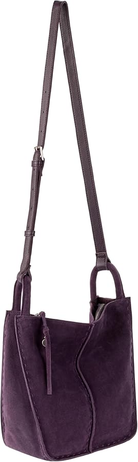 Los Feliz Slouchy Crossbody Aubergine Suede