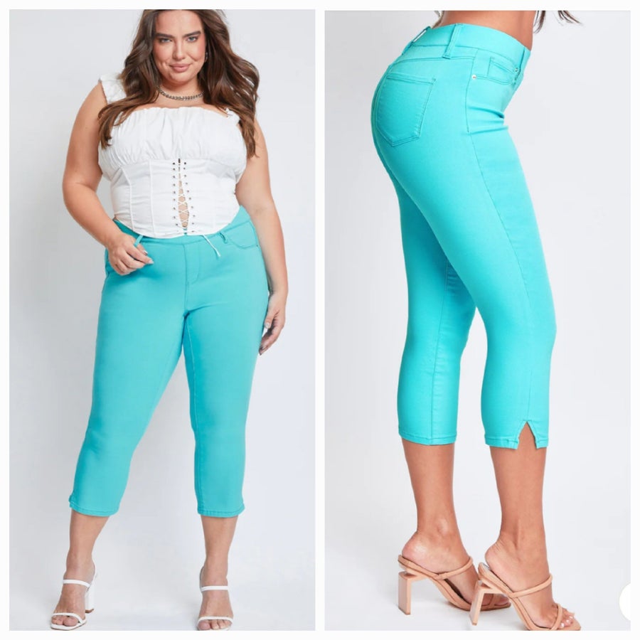 Hyperstretch Pull-on Capri Aqua