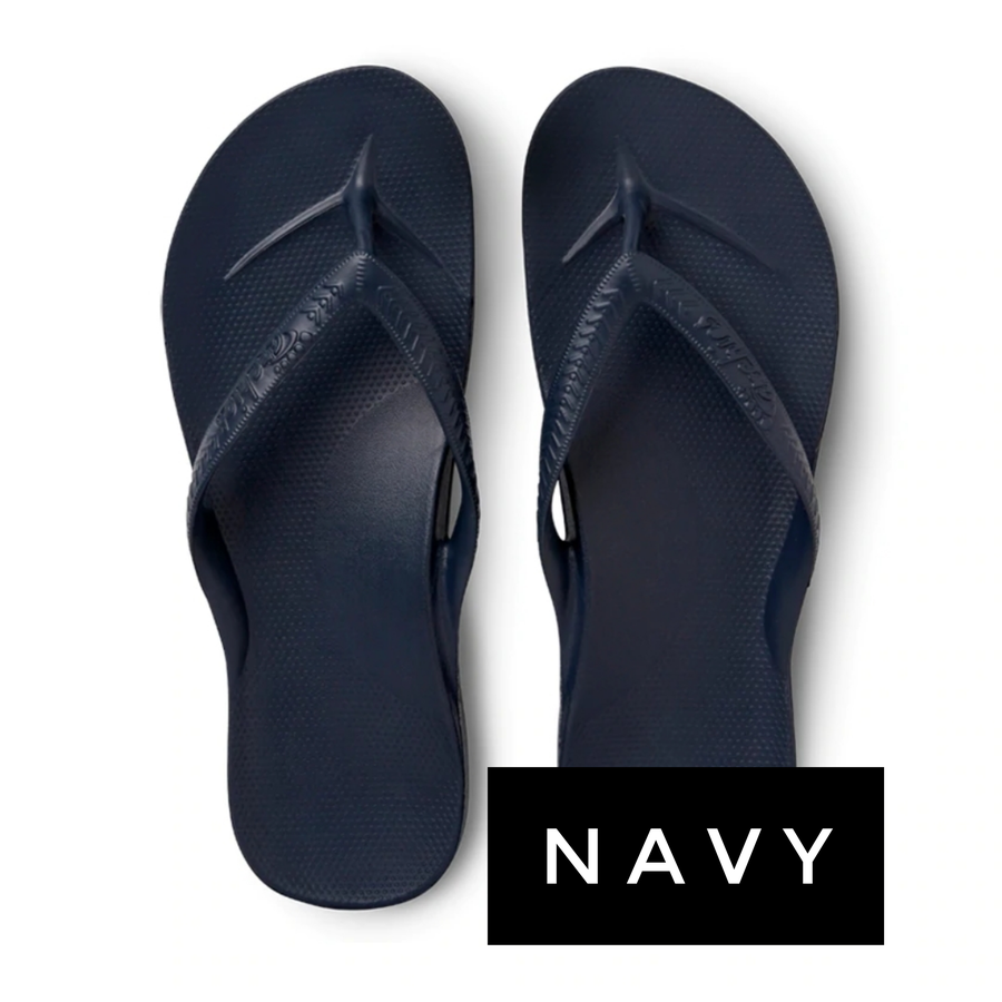 Archies Arch Support Flip Flops IN STOCK-Navy