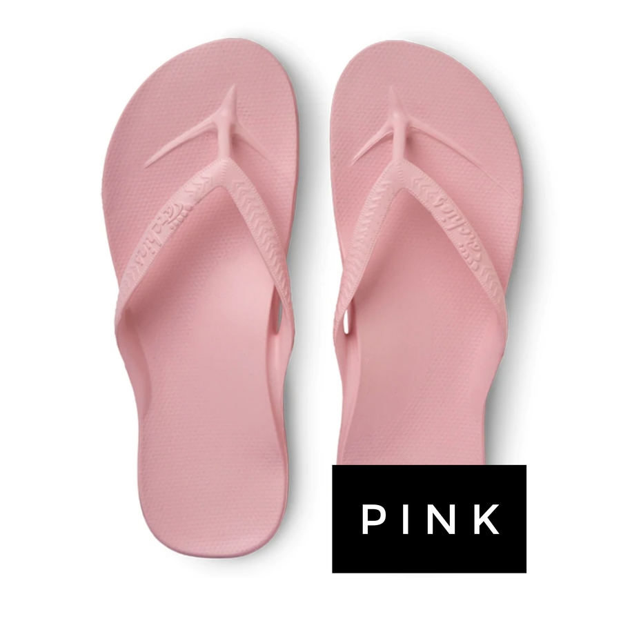 Archies Arch Support Flip Flops IN STOCK-Pink