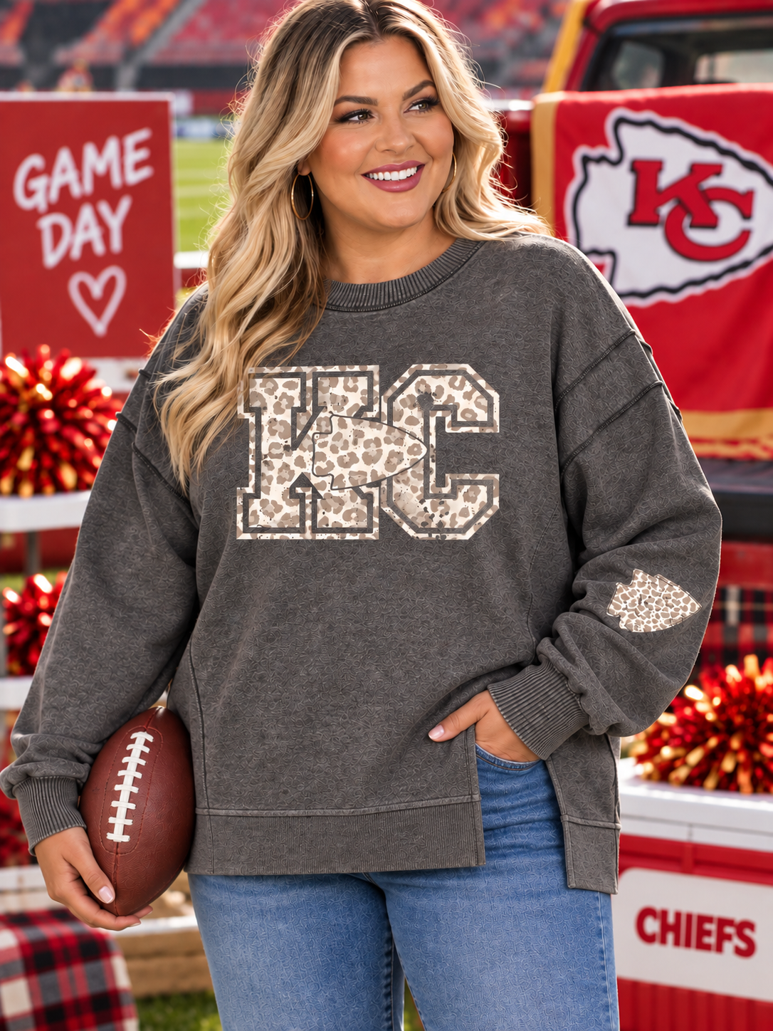 Leopard KC Acid Washed Fleece Black *PREORDER*