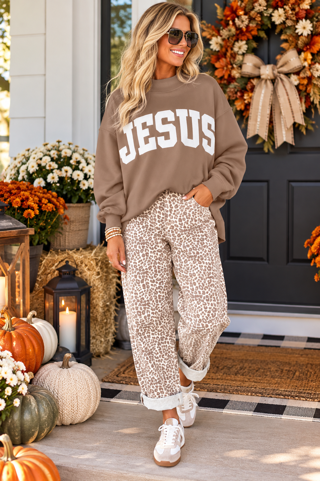 Light Leopard Relaxed Jean *PREORDER*