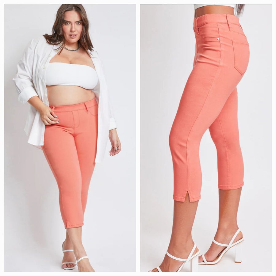 Hyperstretch Pull-on Capri Melon