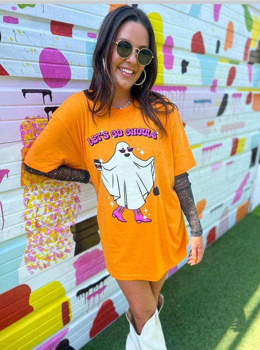 Tangerine Let's Go Ghouls Tee