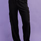 French Terry Straight Leg Cargo Sweatpant Black