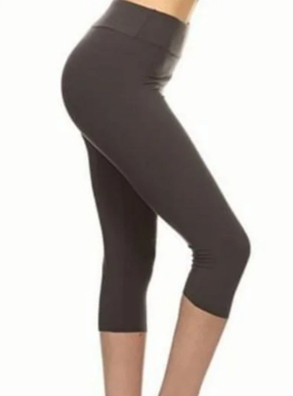 Buttery Soft Capri Leggings Charcoal