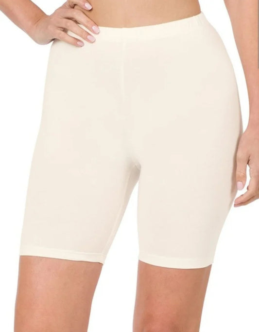 Cotton Bike Shorts Ivory