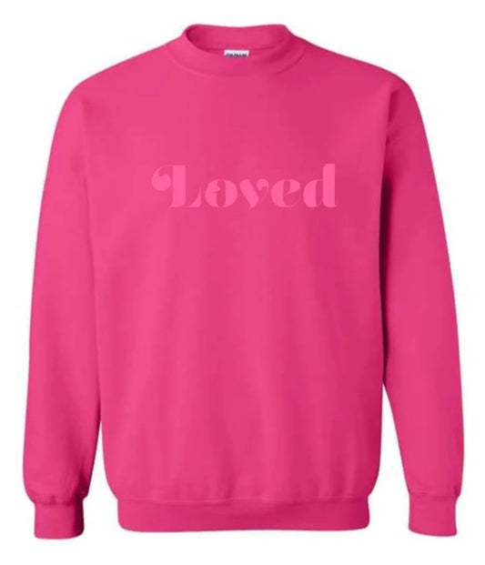 Loved Puff Print Sweatshirt