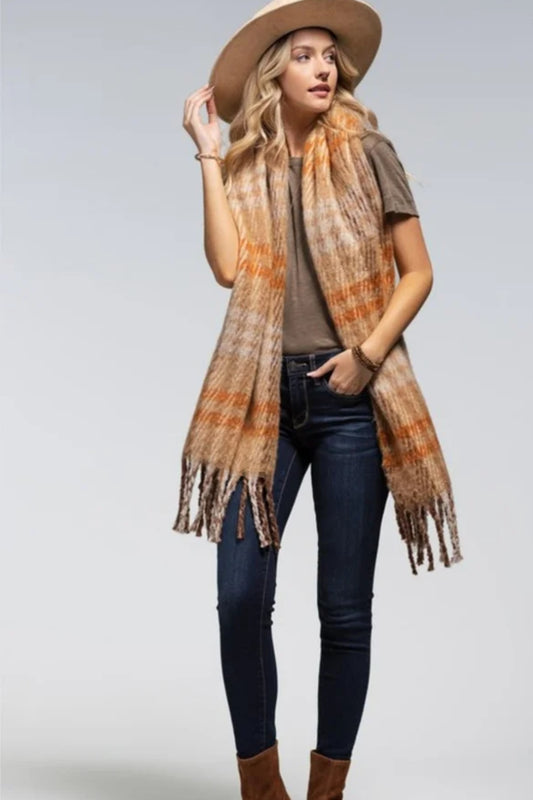 Plaid Barn Scarf Toffee