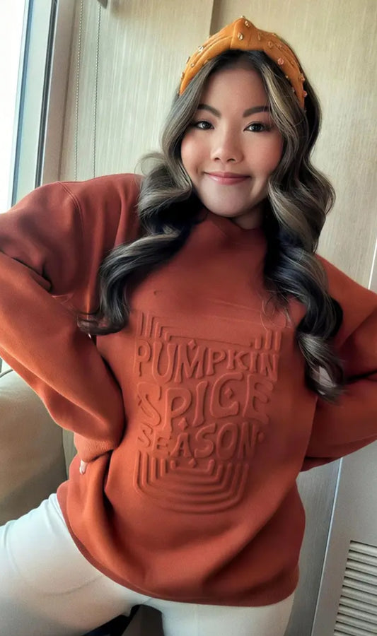 Embossed Pumpkin Spice Sweatshirt