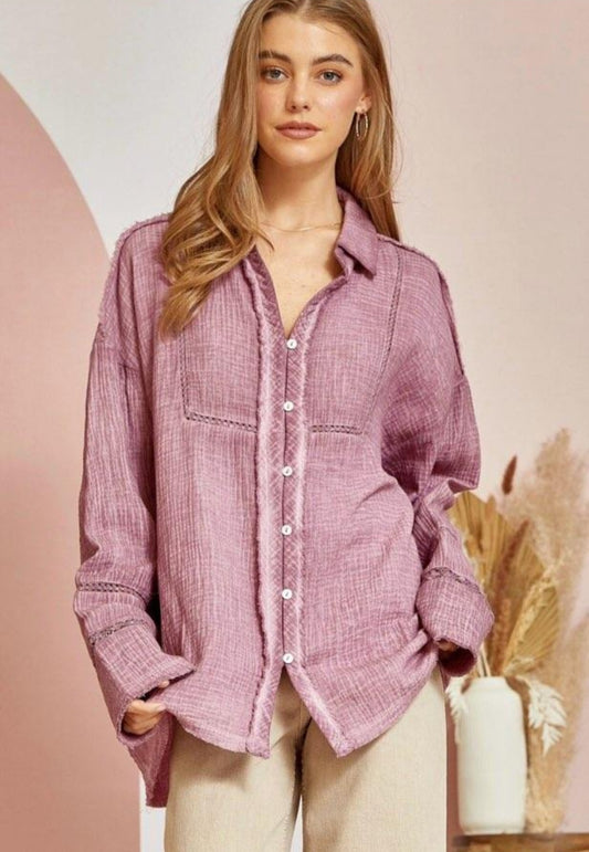 Rachel Tunic in Plum Cotton