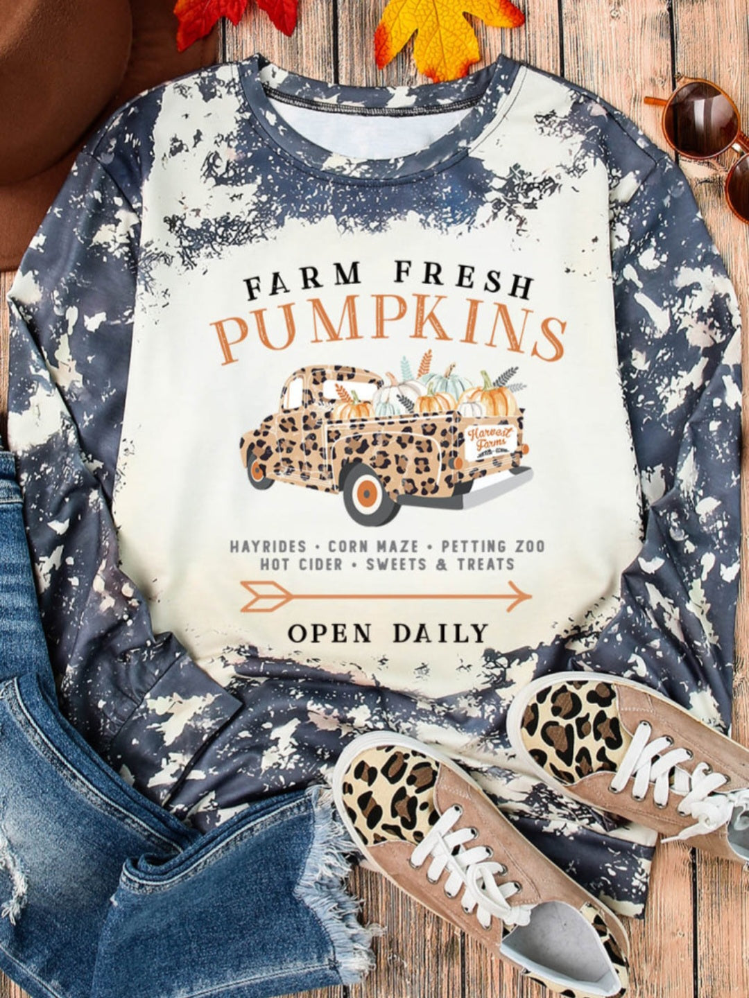 Leopard Pumpkin Truck Performance Pullover