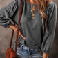 Puff Sleeve Top Grey