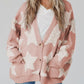 Blush Chenille Raised Star Cardigan