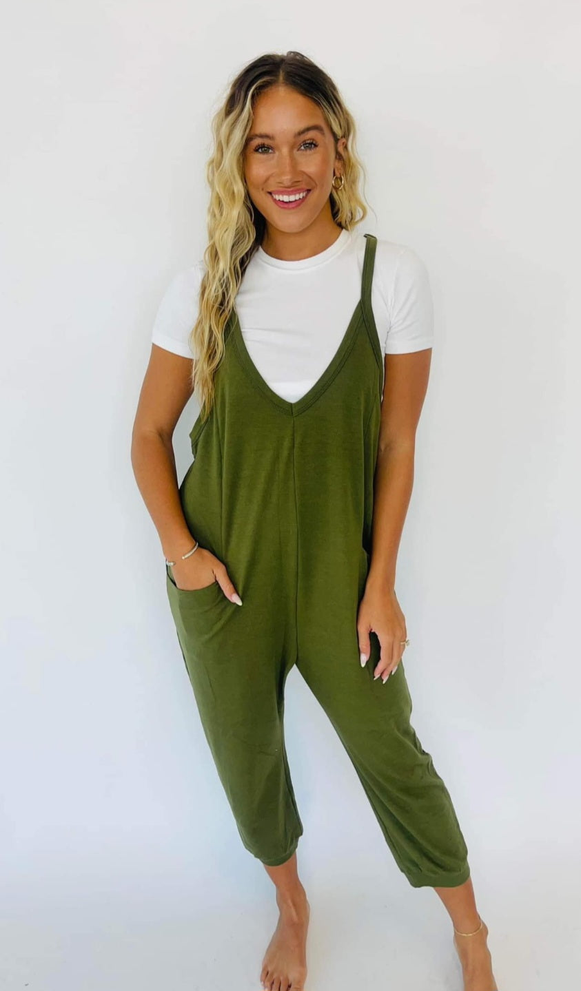 Shirley Becky Romper Olive