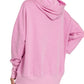 Zenana Half Snap Hooded Pullover Mauve