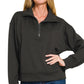 Scuba Zip Pullover Black